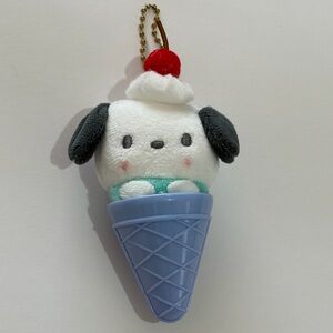 Sanrio Pochacco Ice Cream Cone Plush Keychain/Charm